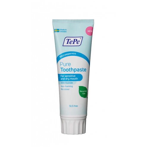 TePe Pure toothpaste with mild mint flavour, 75 ml